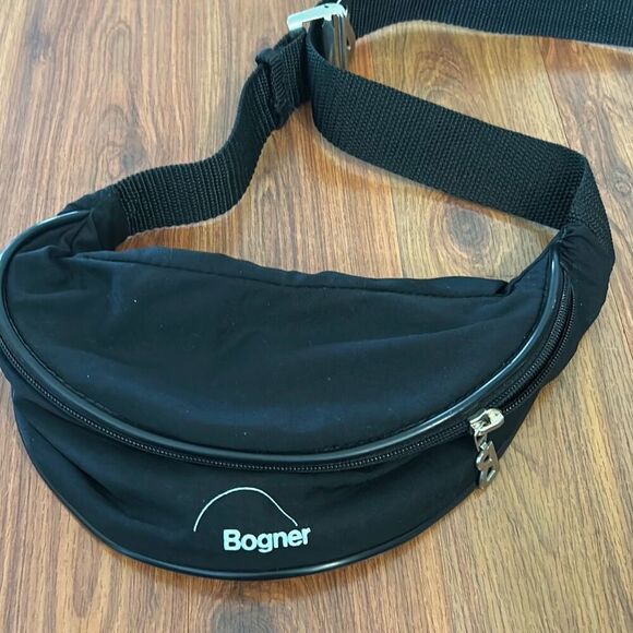 Bogner black lightweight nylon fanny pack adjustable hand bag waist pouch - Picture 1 of 5